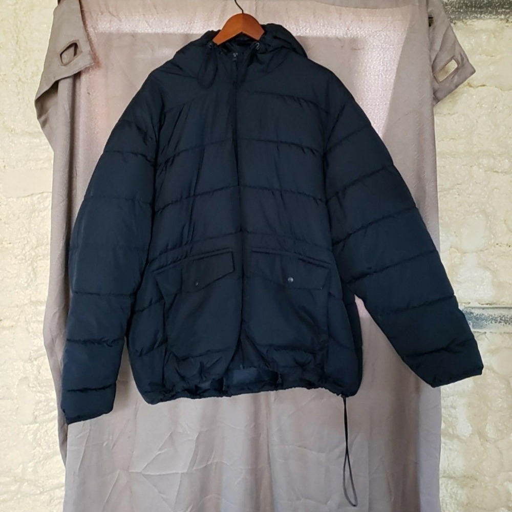 Old Navy Jacket Mens 3XL Blue Hooded Go-Recycled Puffer Full Zip Winter Pockets